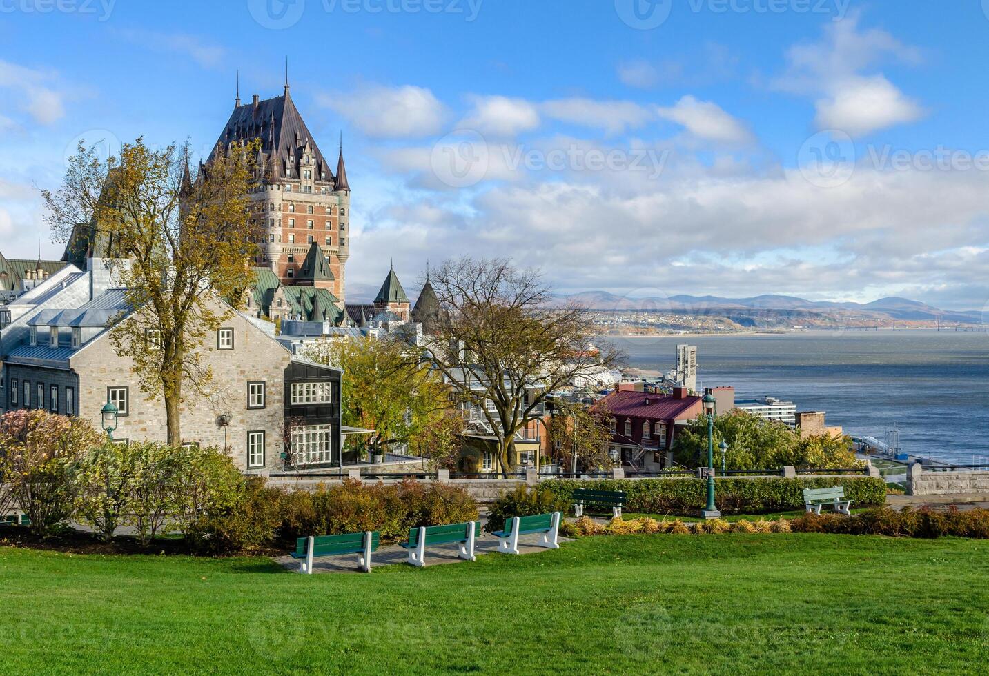 se av övre stad av gammal Quebec stad i quebec, kanada foto