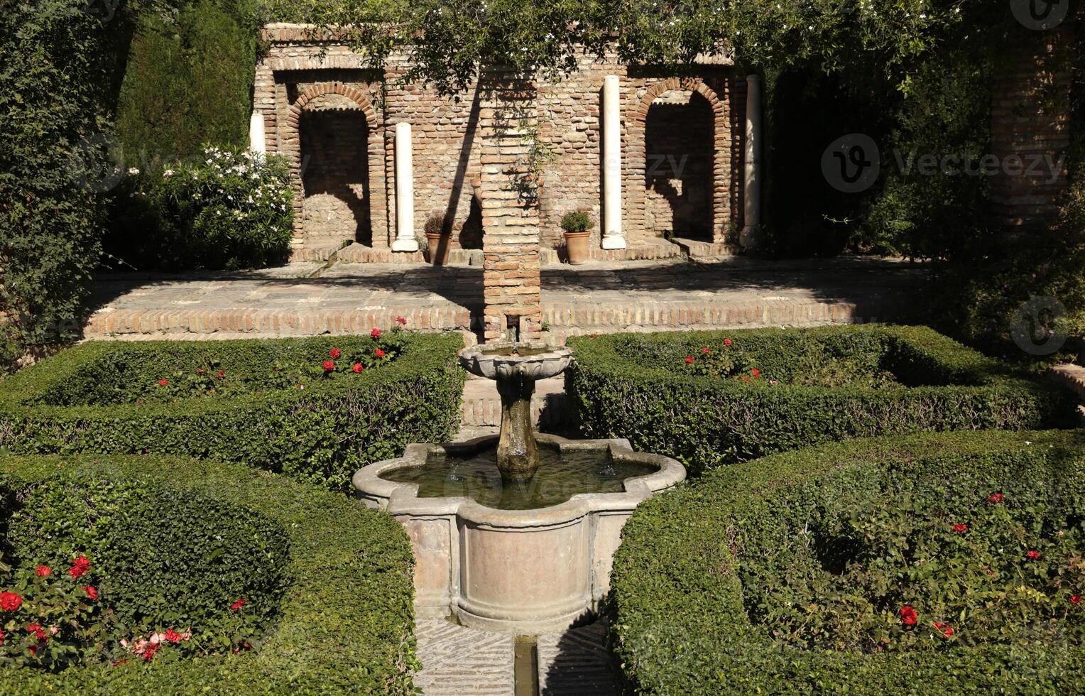 alcazaba palats i Malaga, Spanien foto