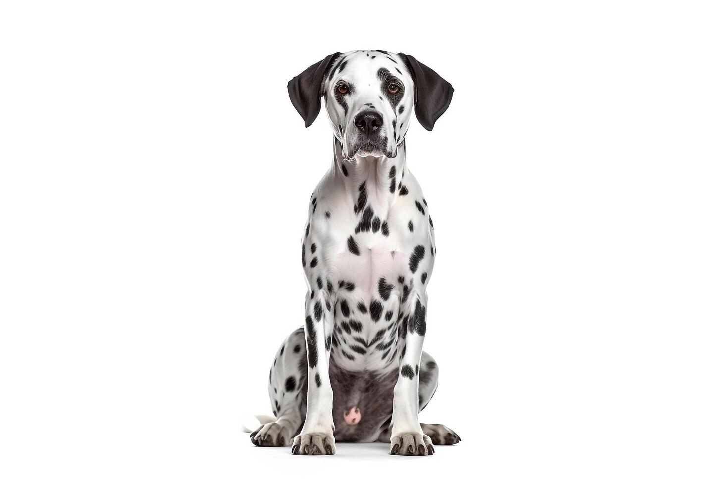 dalmatian hund isolera på vit bakgrund.. foto