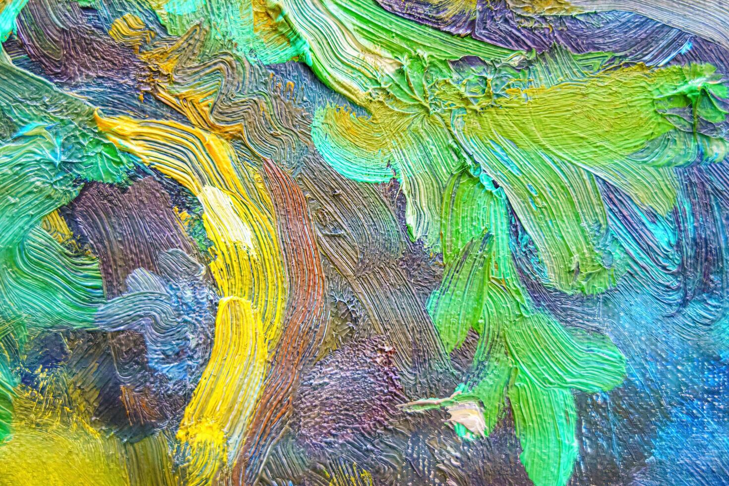färgrik abstrakt olja målning konst bakgrund. textur av duk och olja. foto