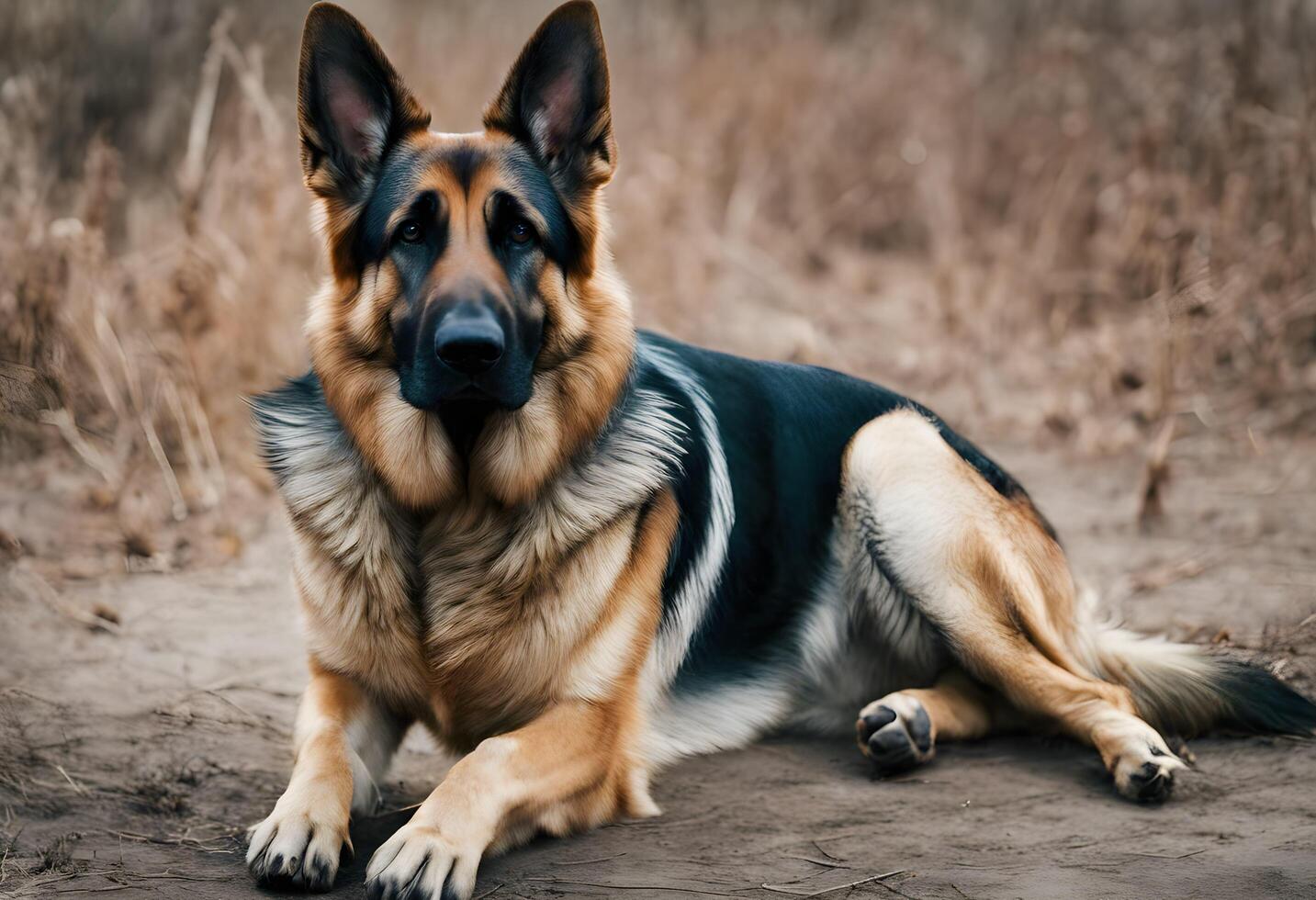 en se av en tysk herde hund foto