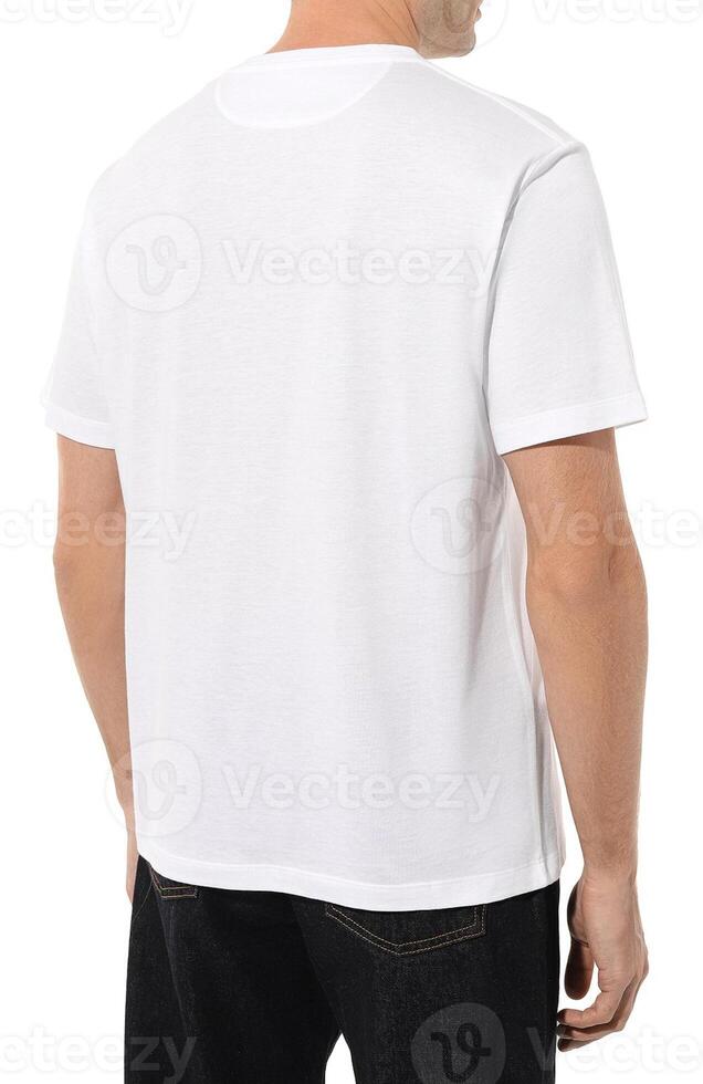 herr- t-shirt attrapp på de modell foto