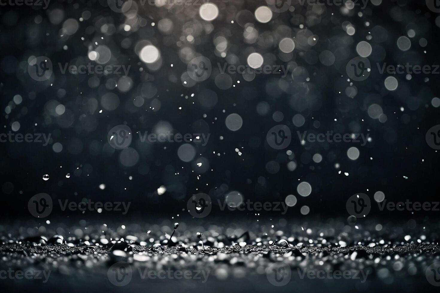 regndroppar på svart bakgrund foto