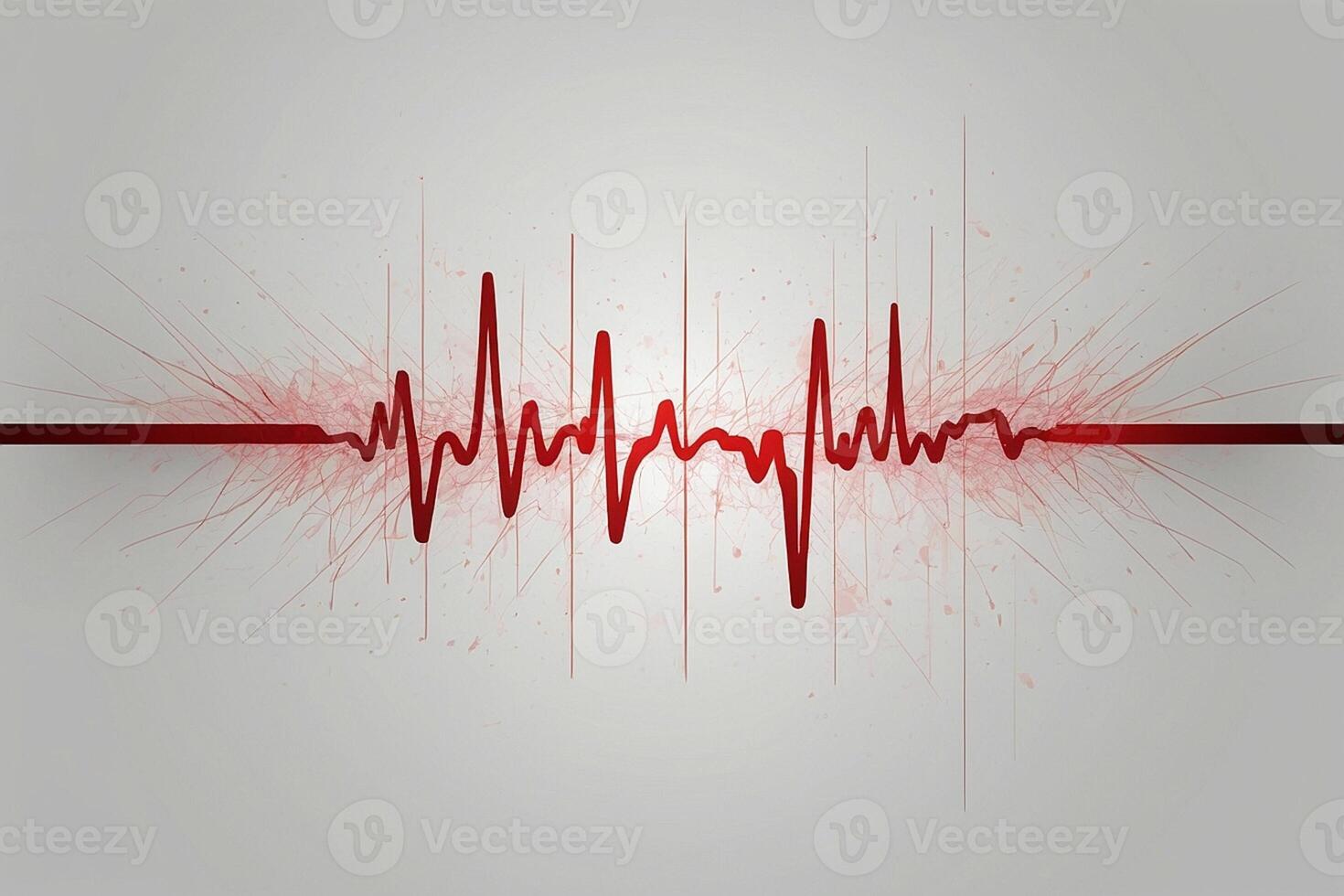kardiogram i röd på en vit bakgrund foto