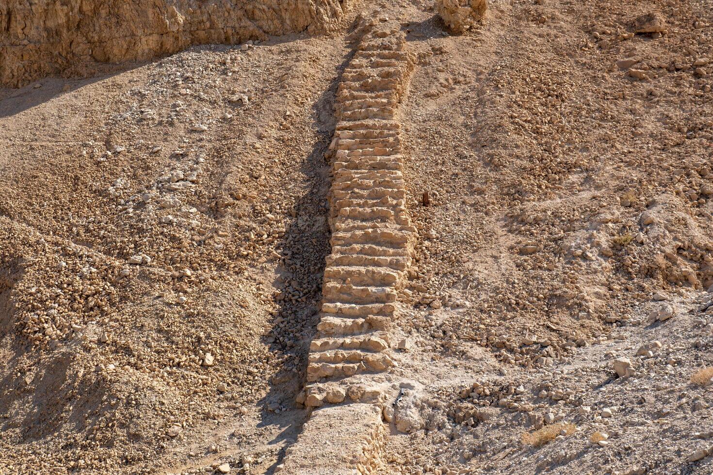 ruiner av höghus fästning masada, israel. masada nationell parkera i de död- hav område av israel. de fästning av masada. foto