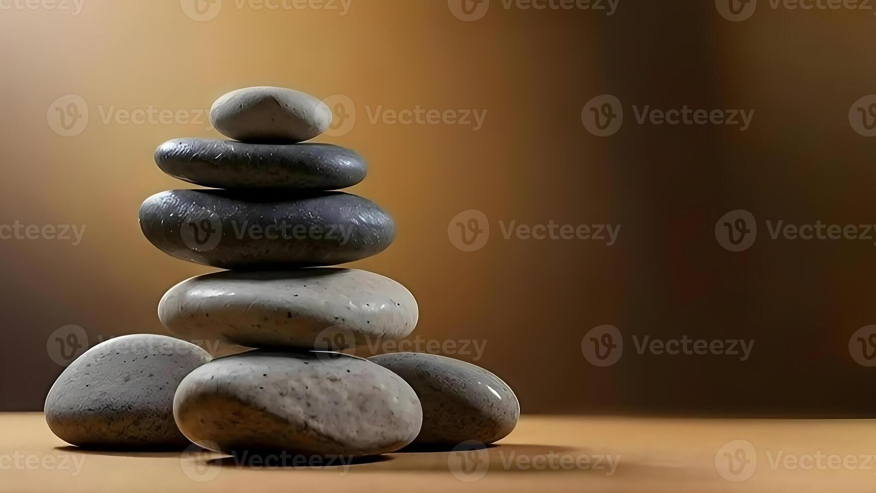 stack av sten stenar på en mörk brun bakgrund, balans och harmoni bild begrepp foto