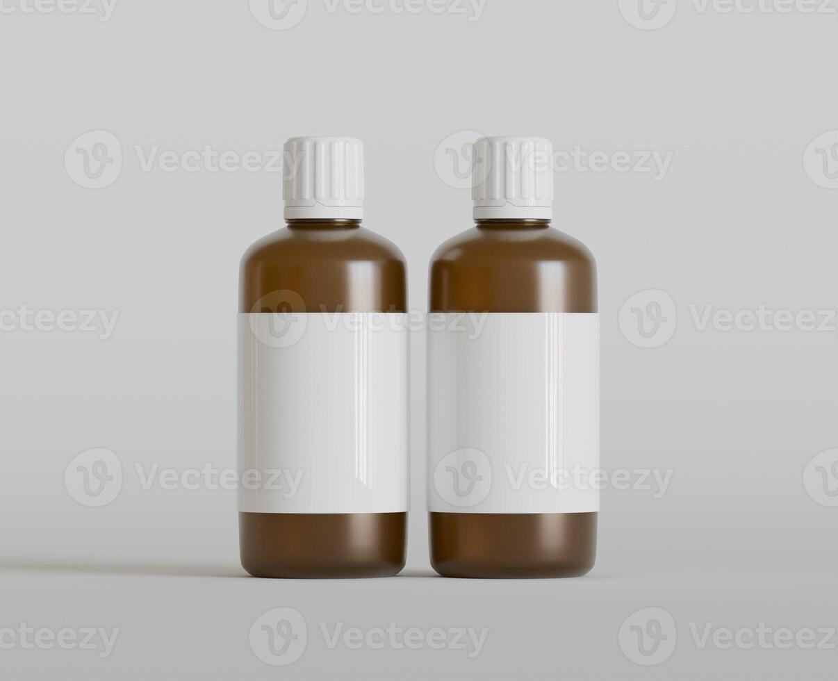 medicin flaska attrapp brun Färg realistisk framställa foto
