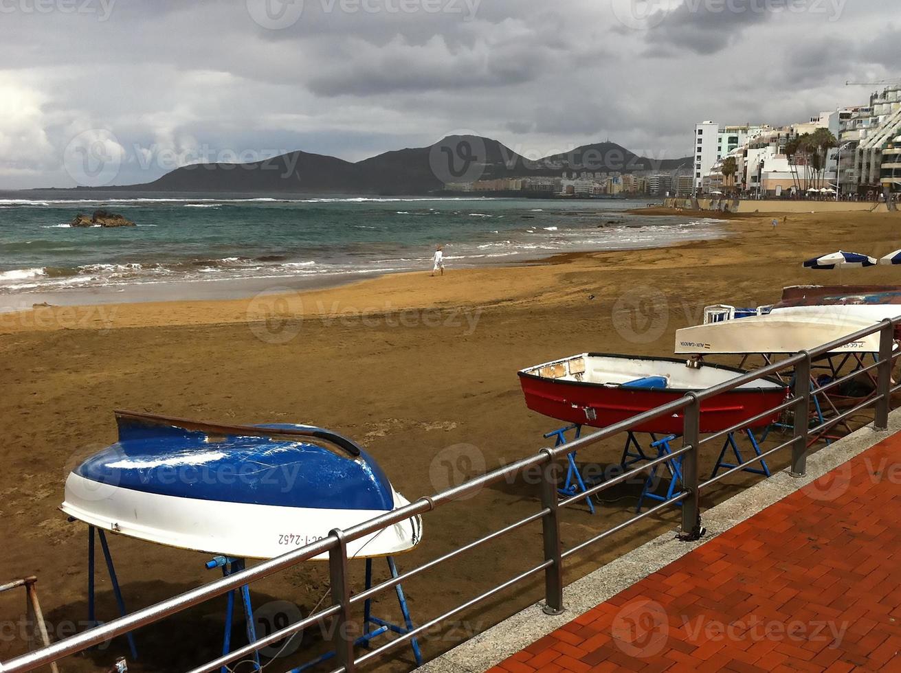 playa de las canteras kanarieöarna, gran canaria, spanien foto