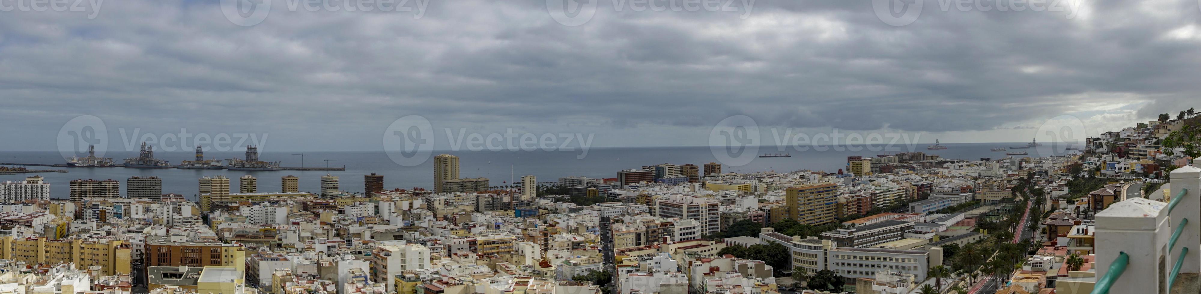 utsikt över Las Palmas stadssilhuett foto