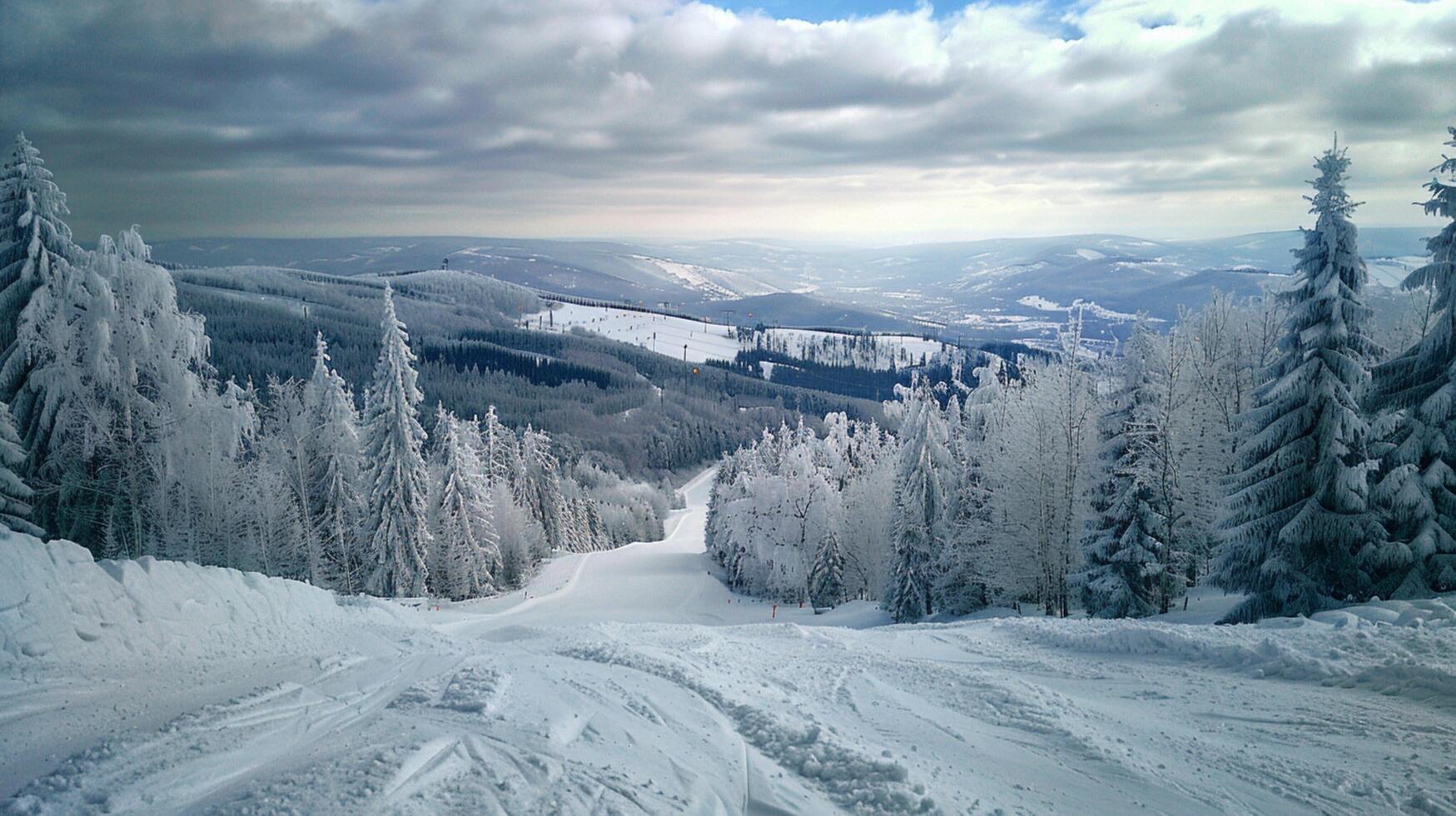 skön vinter- natur landskap Fantastisk berg foto