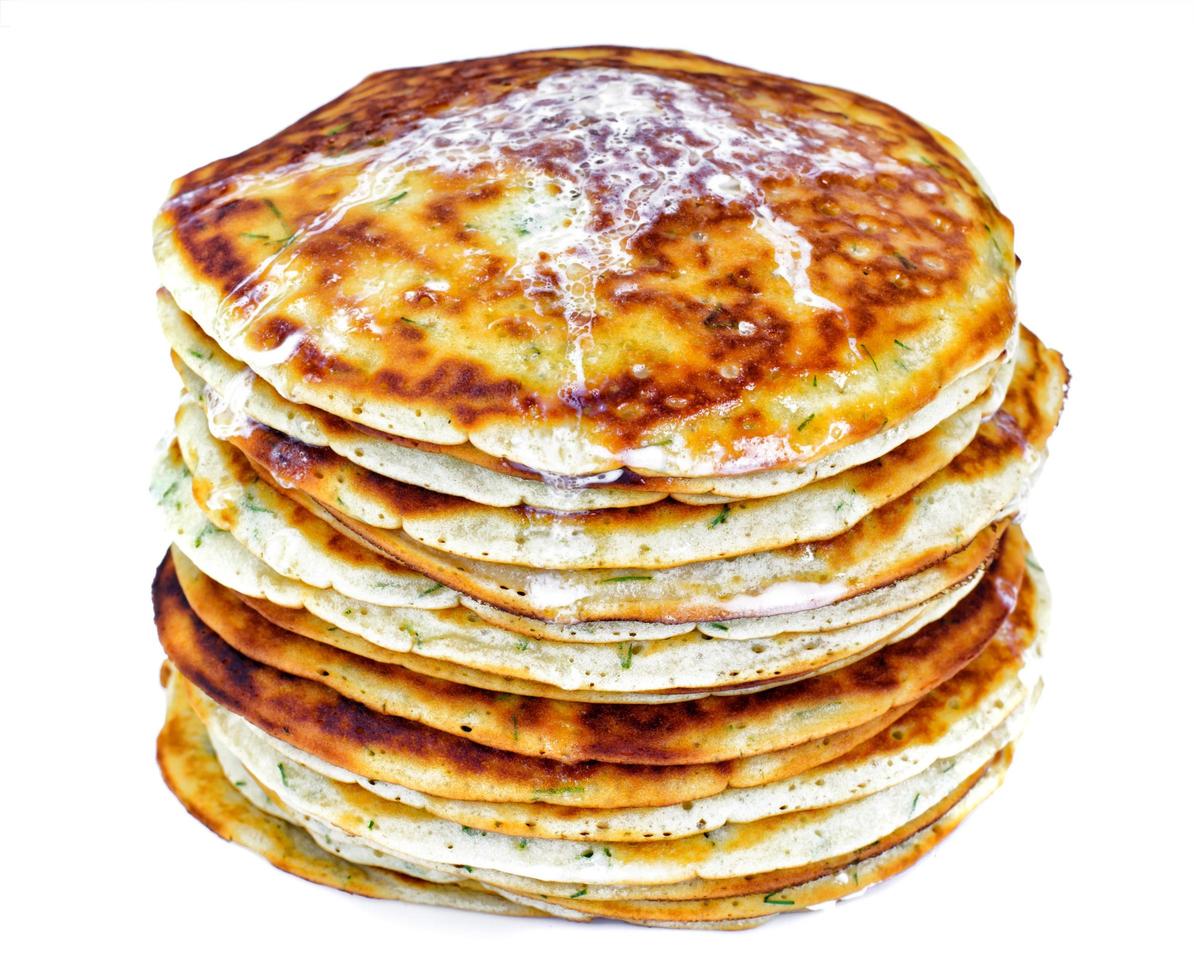 välsmakande pannkakor stack foto