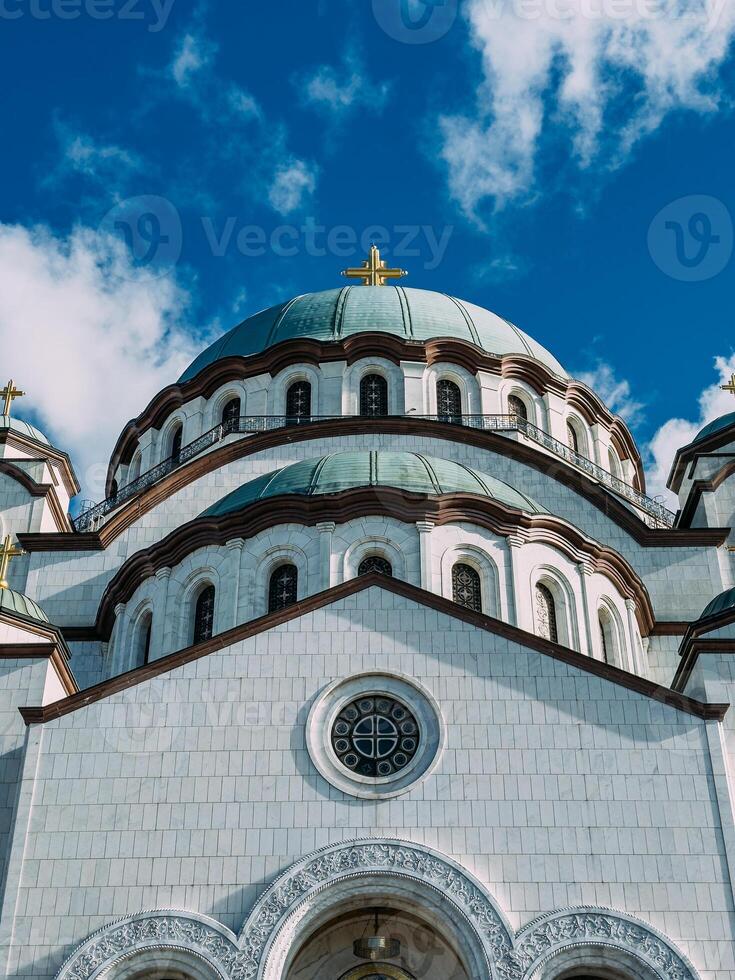 de kyrka av helgon sava katedral eller hram svetog spara, belgrad, serbia foto