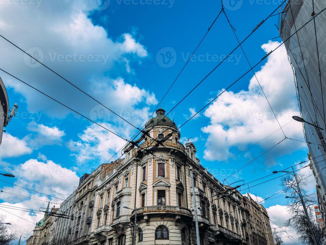 gator och arkitektur av belgrad, serbia foto