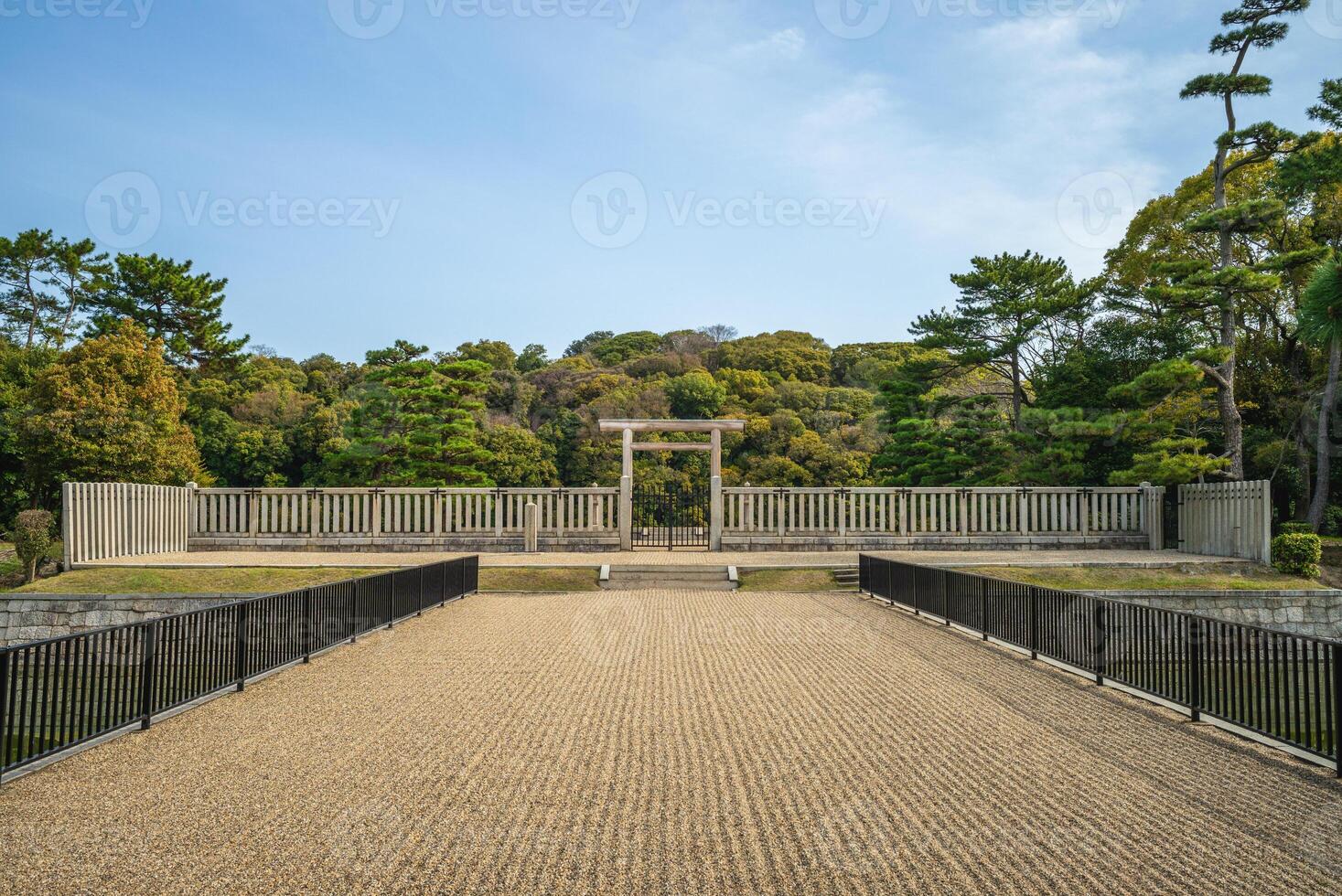 daisenryo kofun, ett av de mozu gravar i sakai, osaka prefektur, japan. foto