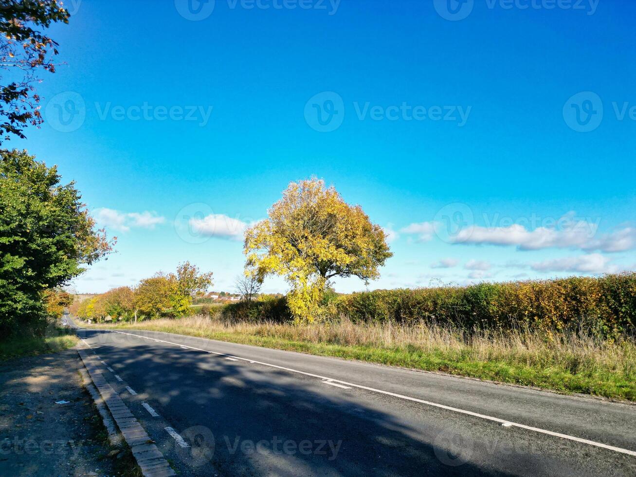 antenn se av brittiskt landsbygden landskap av letchworth stad av England Storbritannien. november-11 november 2023 foto