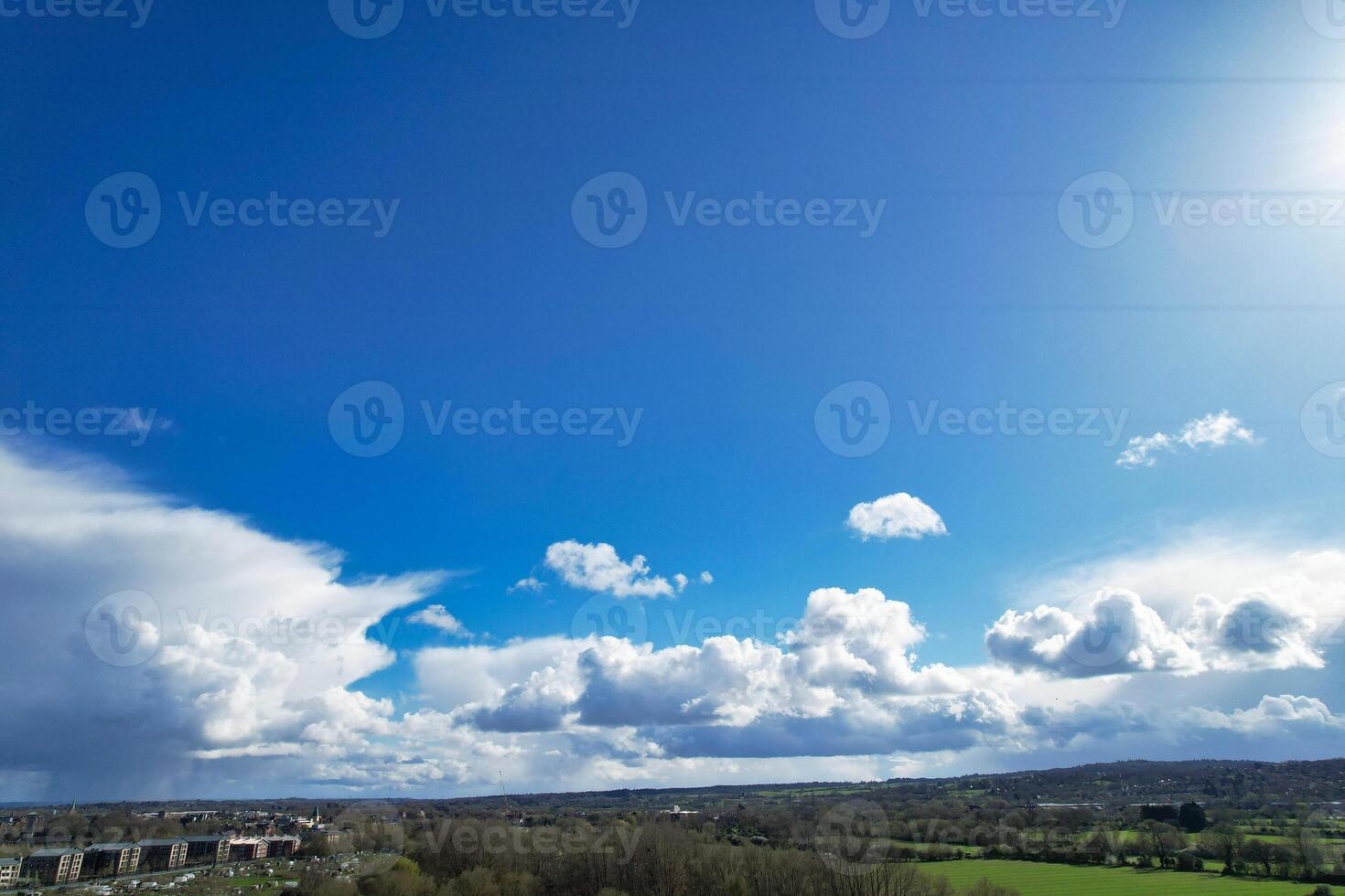 mest skön se av himmel och moln över oxford stad av England förenad rike foto