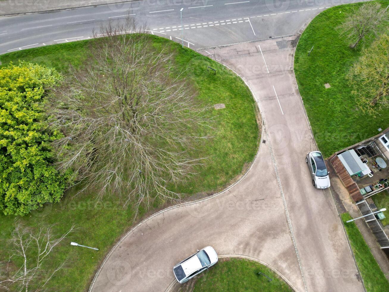 antenn se av bostads- egendom på norr luton stad av England Storbritannien. Mars 19:e, 2024 foto