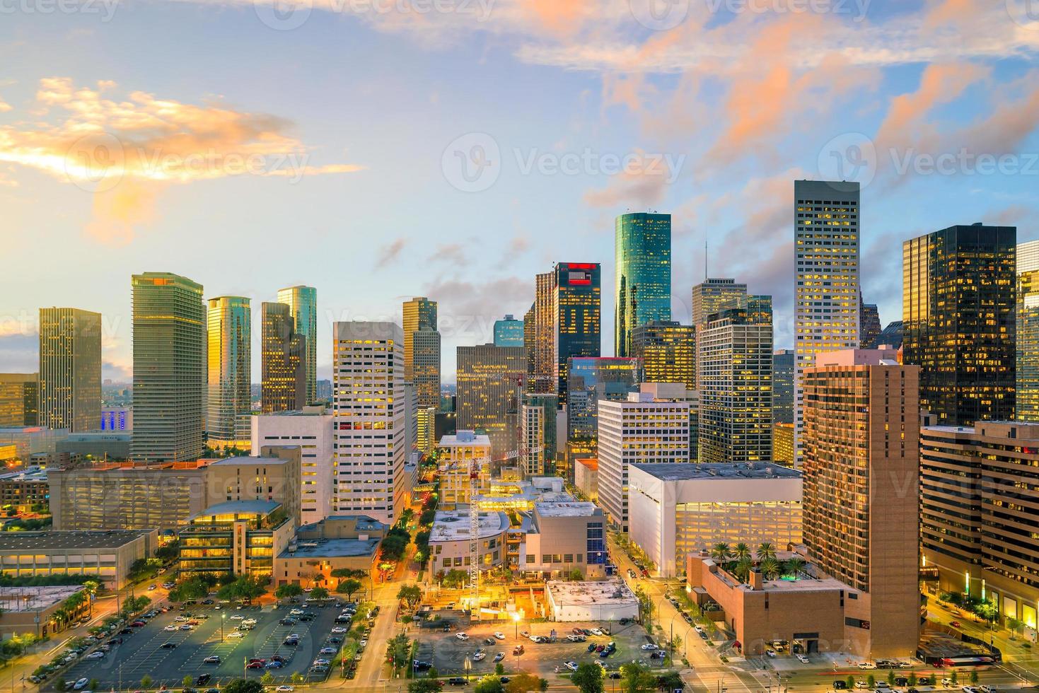 Houstons stadssilhuett foto