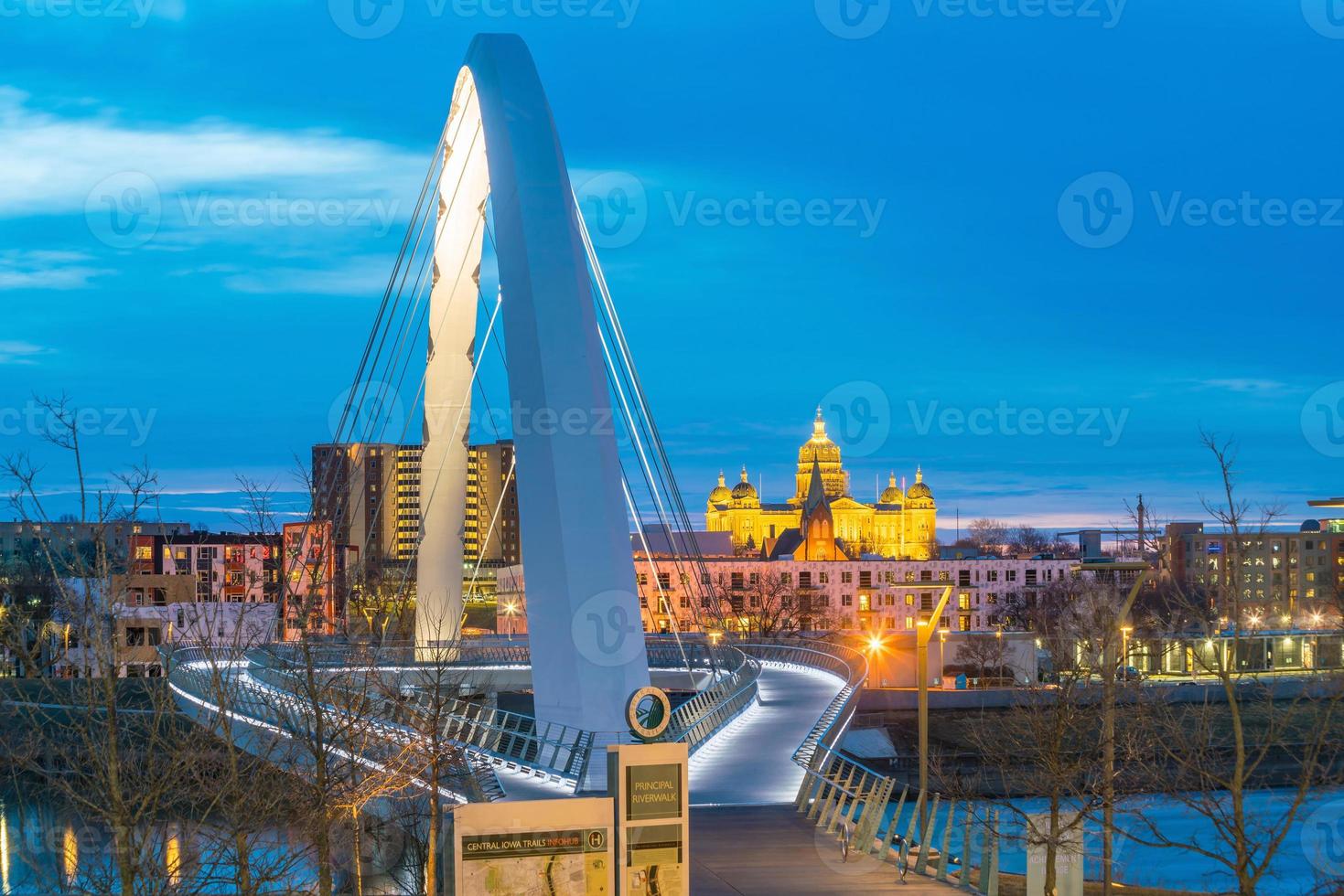 statliga huvudstaden i des moines, iowa foto