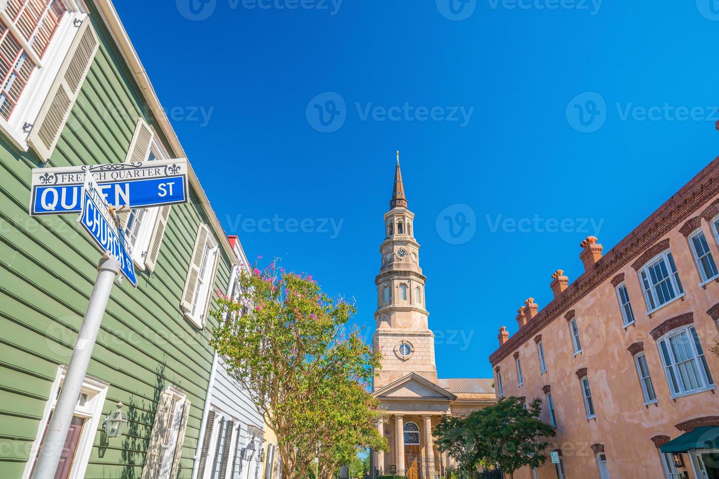 historiska stadskärnan i charleston foto