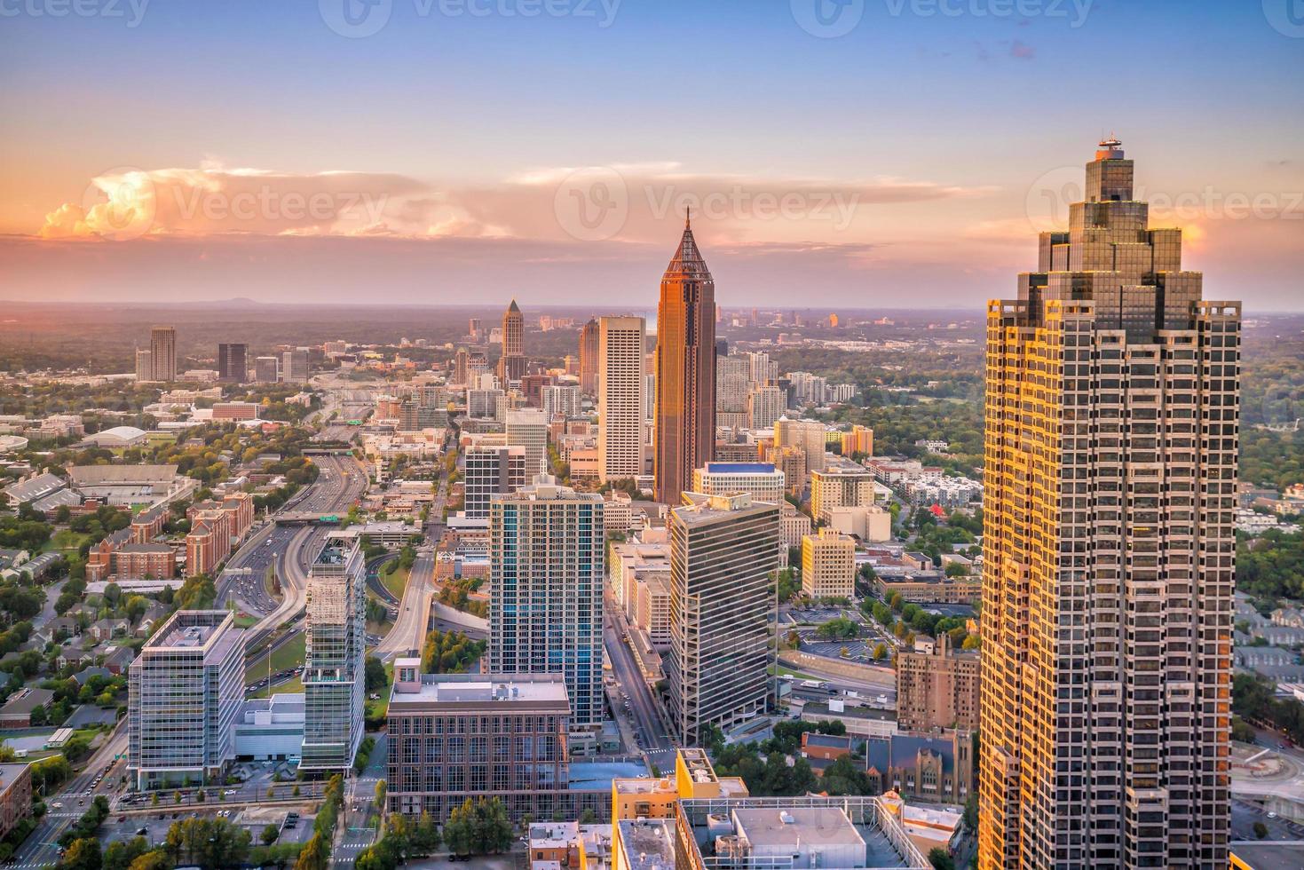 atlanta stadens skyline foto