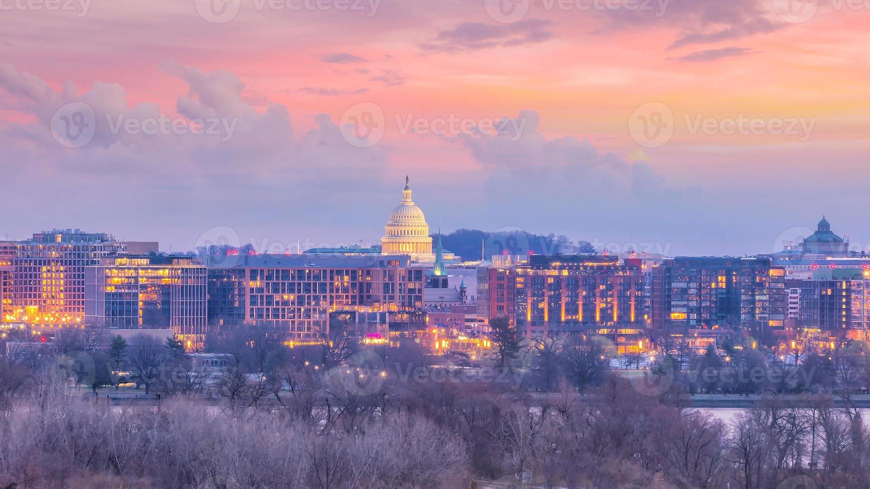 washington, dc city skyline i usa foto