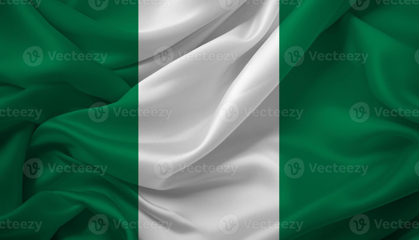vinka nigeria flagga foto