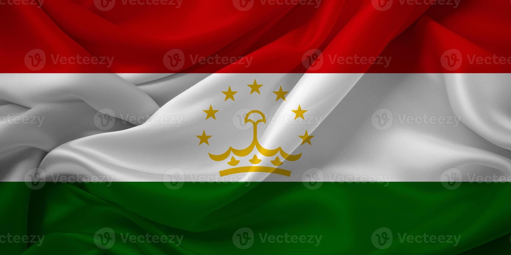 tadzjikistan nationell flagga vinka foto