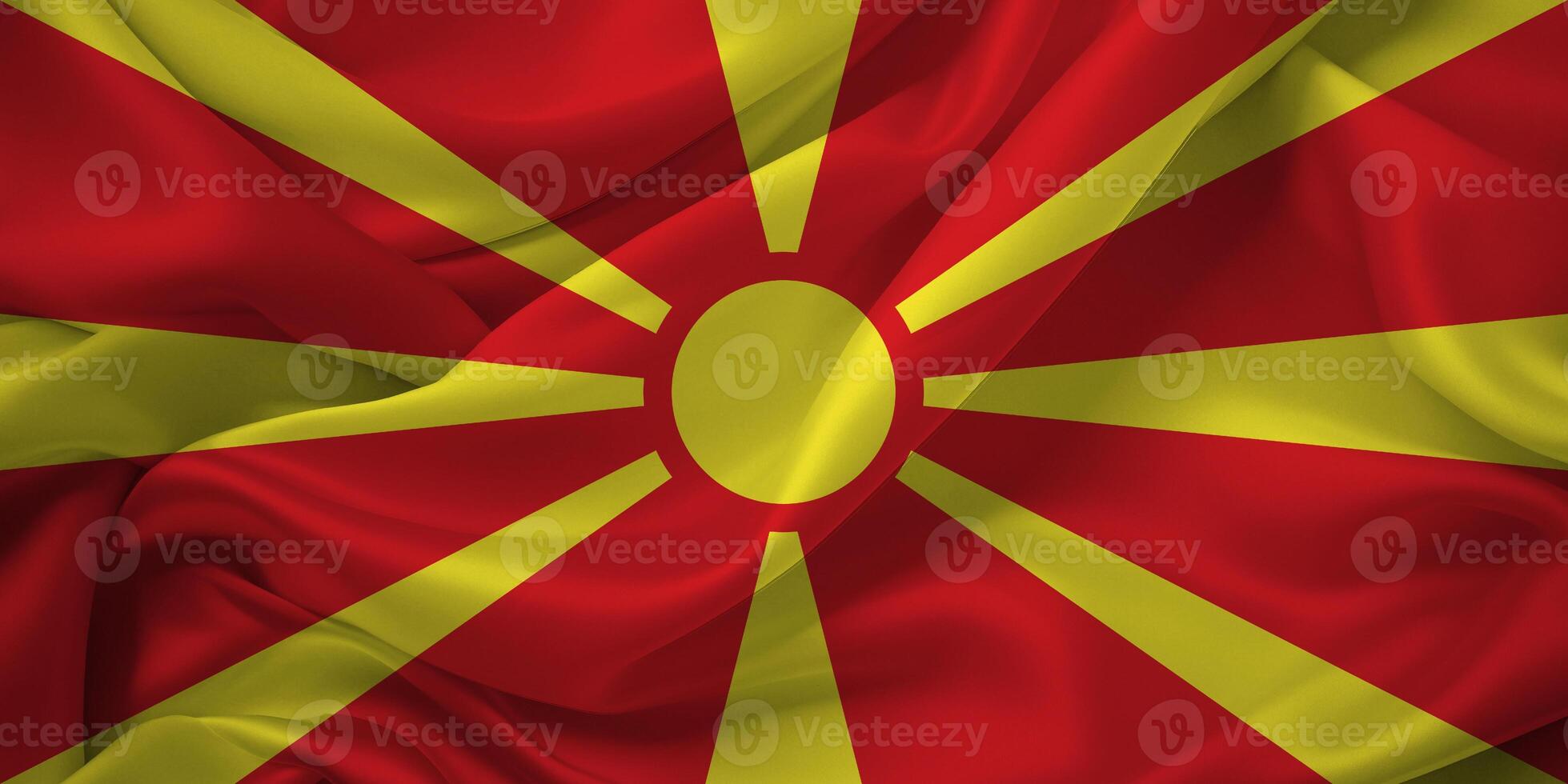 norr macedonia flagga böljande foto