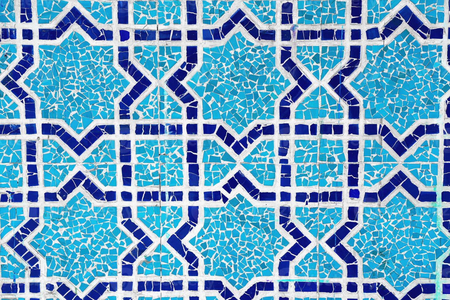 geometrisk traditionell islamic prydnad. fragment av en keramisk mosaik. foto