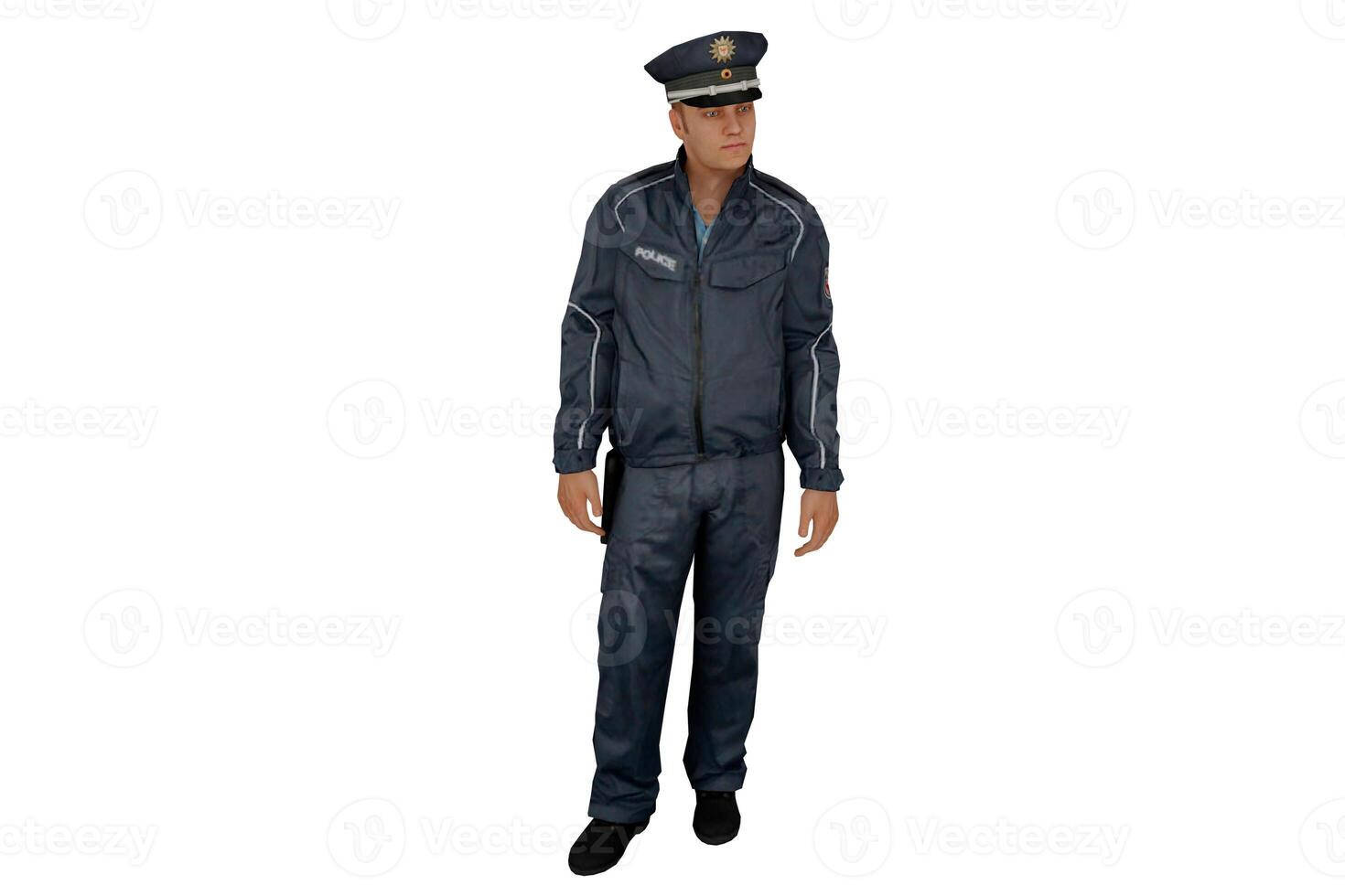 3d tolkning av en stat polis officer foto