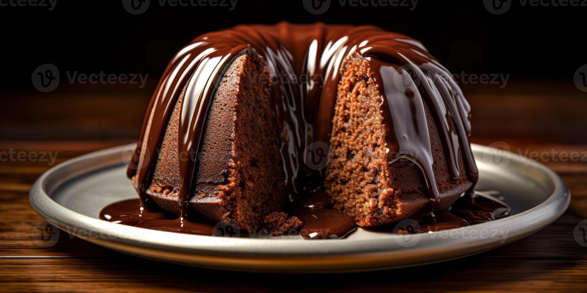 ai genererad choklad kaka med choklad grädde generativ ai foto