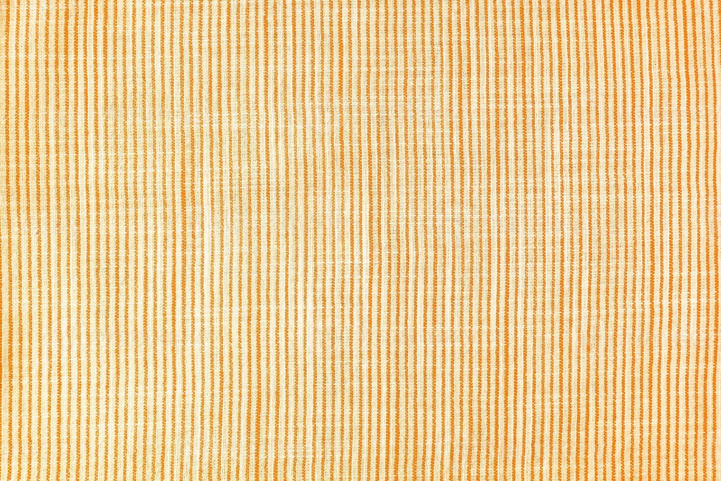 naturlig orange Linné textur med randig mönster som bakgrund, tapet. topp se, platt lägga foto