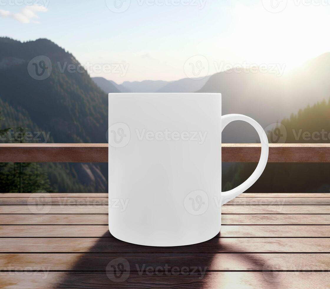 kopp av kaffe på topp av en trä- tabell foto