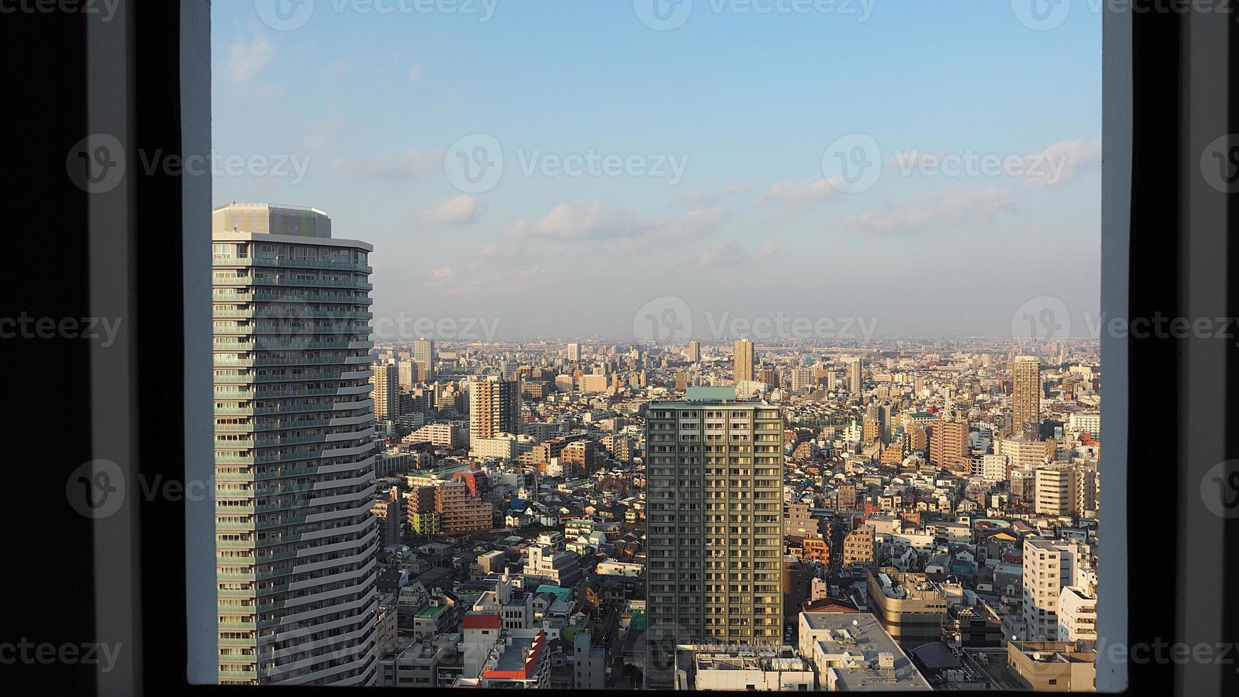 ikebukuro-distriktet. Flygfoto över ikebukuro city tokyo japan. foto