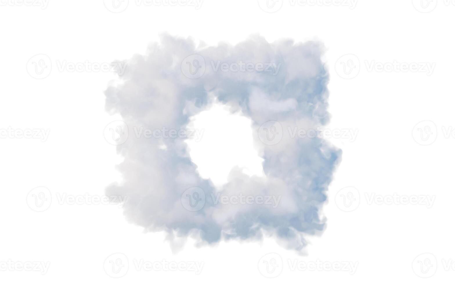 isolerat mjuk moln, 3d tolkning. foto
