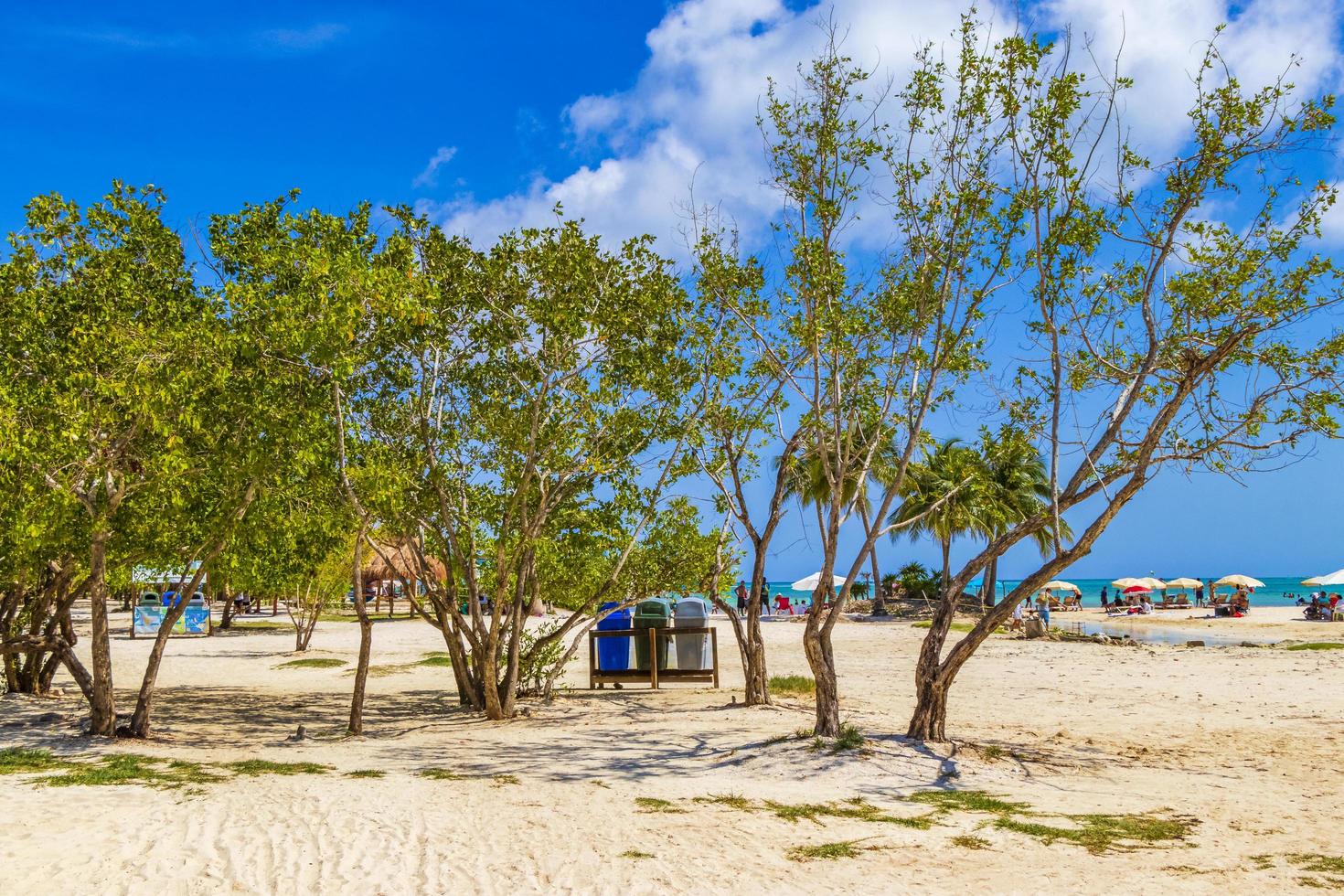 playa del carmen mexico 28. maj 2021 tropisk mexikansk strand cenote punta esmeralda playa del carmen mexico. foto