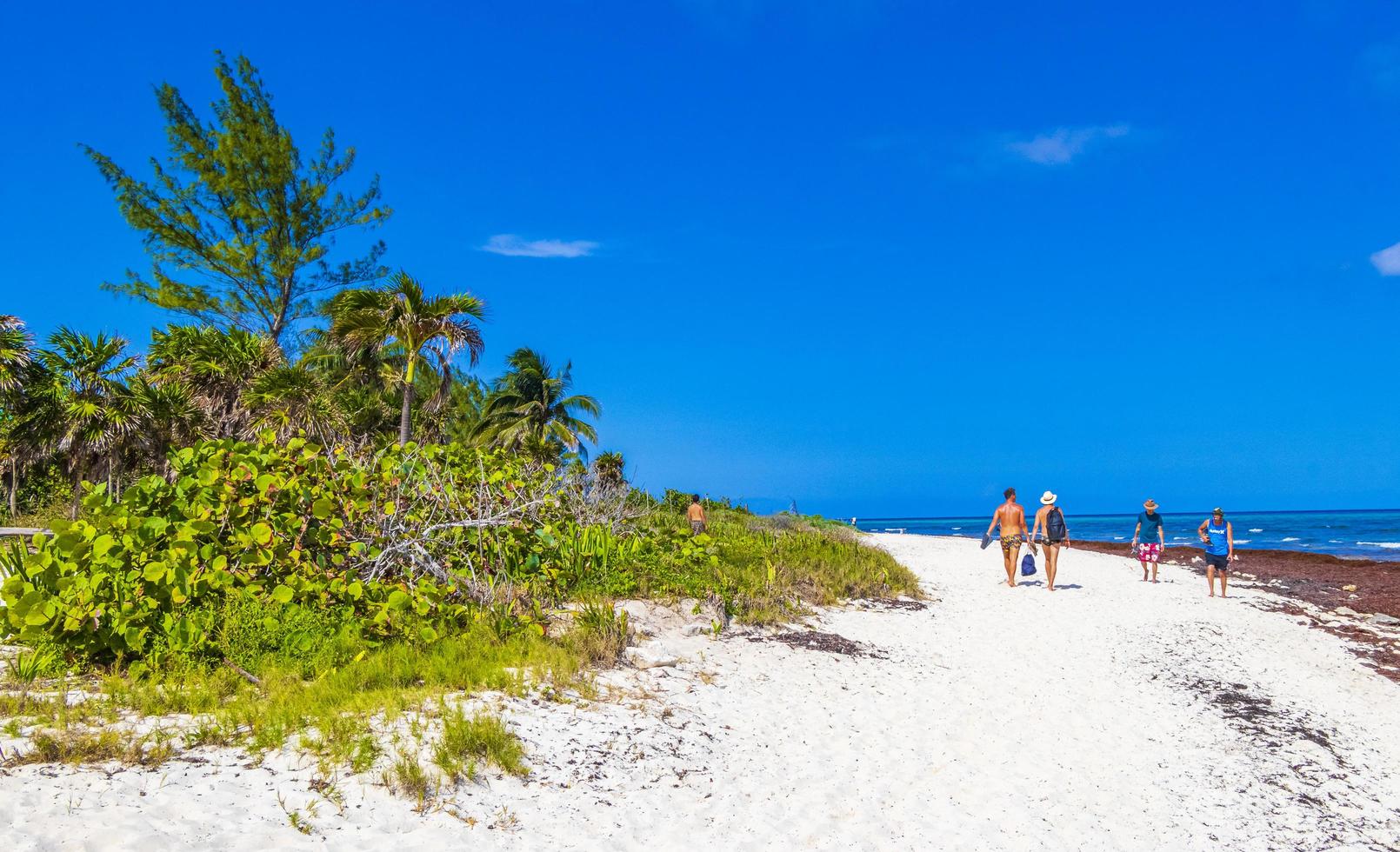 playa del carmen mexico 28. maj 2021 tropisk mexikansk strand cenote punta esmeralda playa del carmen mexico. foto