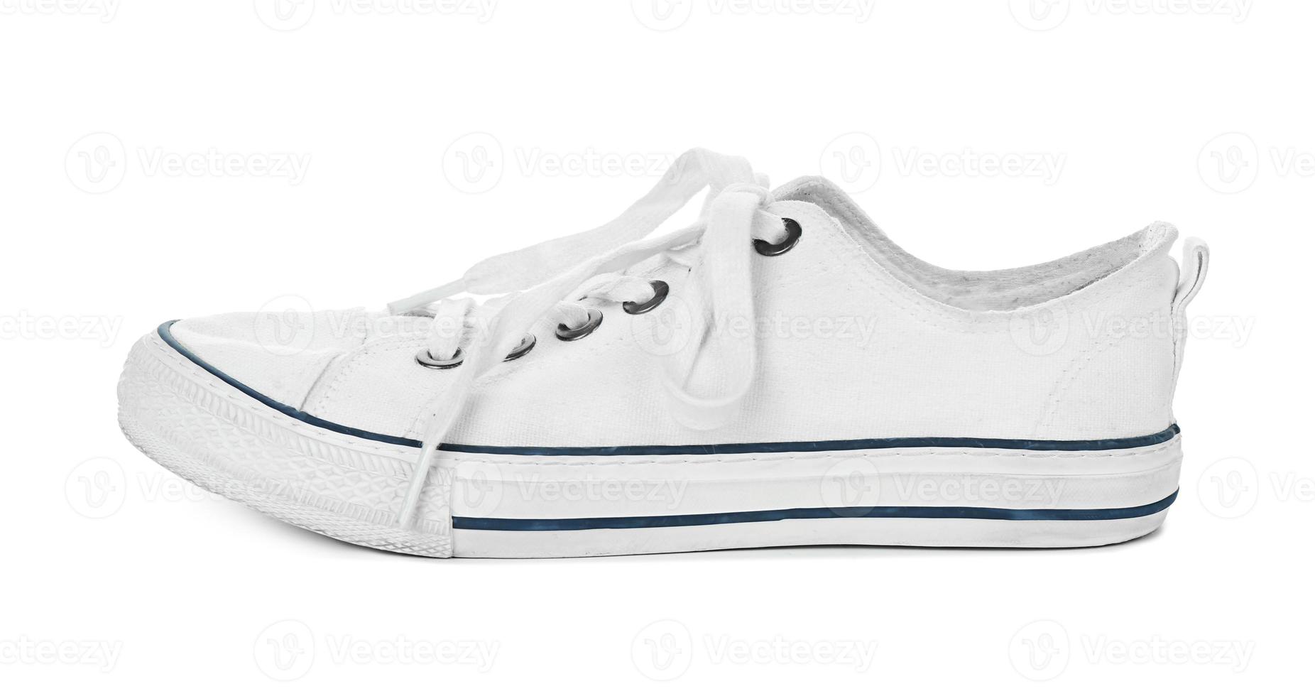 casual kvinnlig sko på vit bakgrund foto