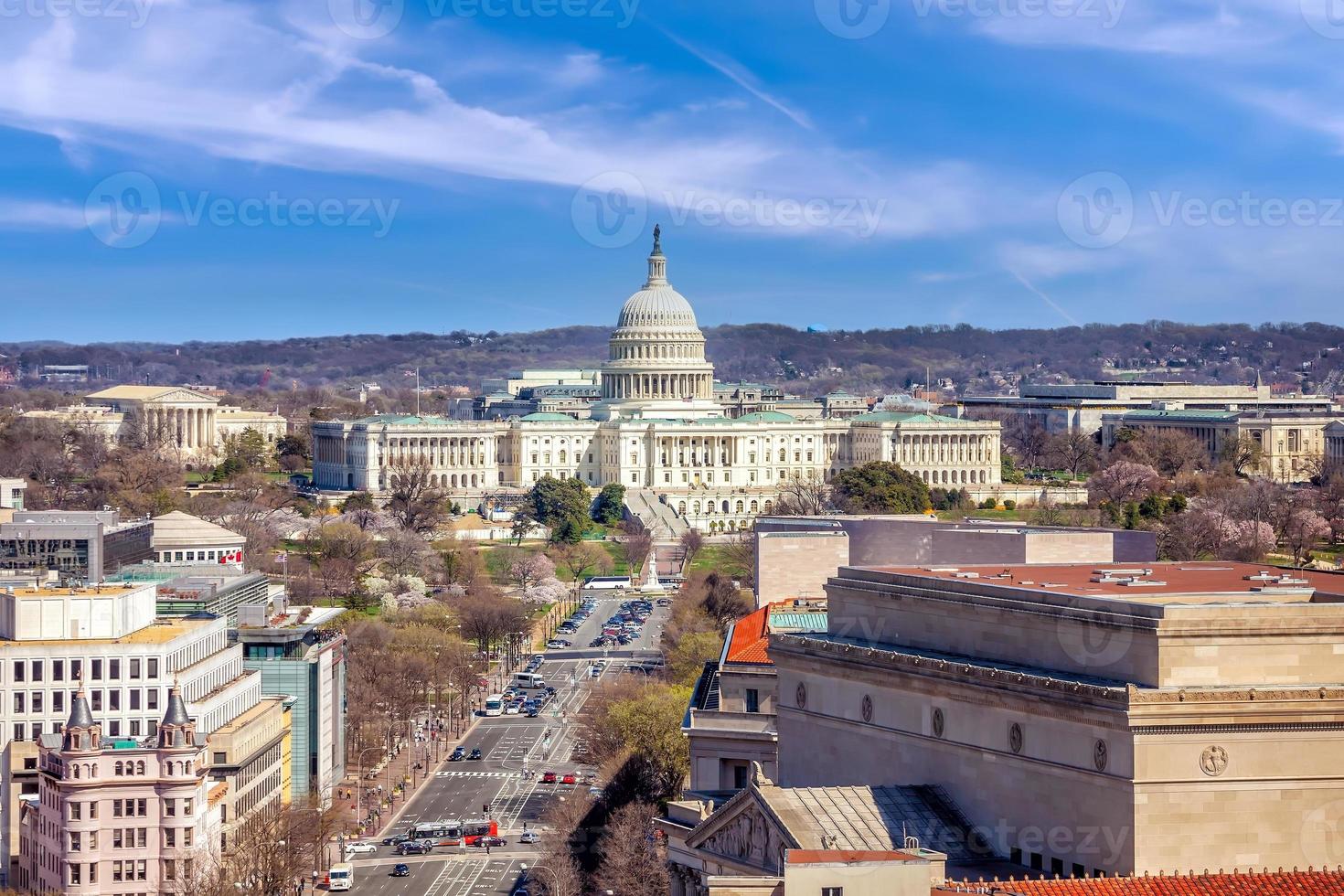 Förenta staternas huvudstadsbyggnad i Washington, DC. foto