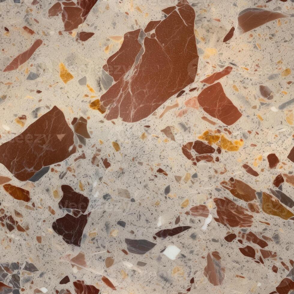 brun granit sten textur mönster, ai foto