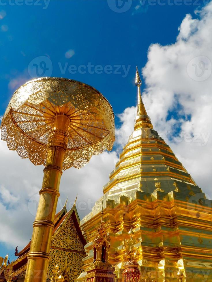 wat phra that doi suthep är turistattraktion i chiang mai, thailand.asia. foto