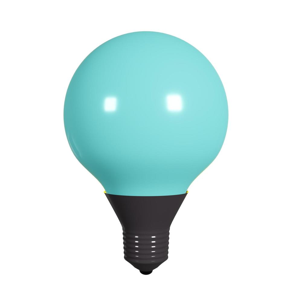 realistisk glödlampa isolerad 3d-rendering gratis foto