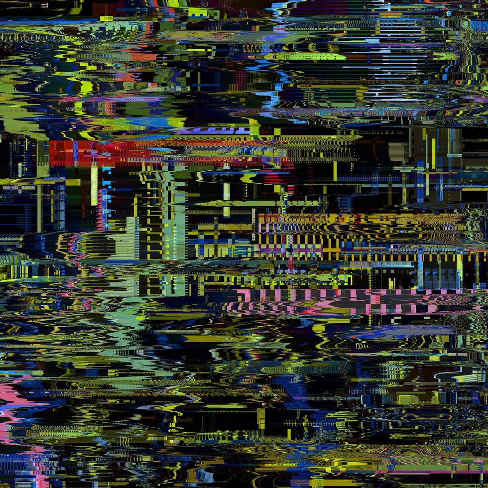 färgglad unik glitch texturerad signal abstrakt abstrakt pixel glitch fel foto