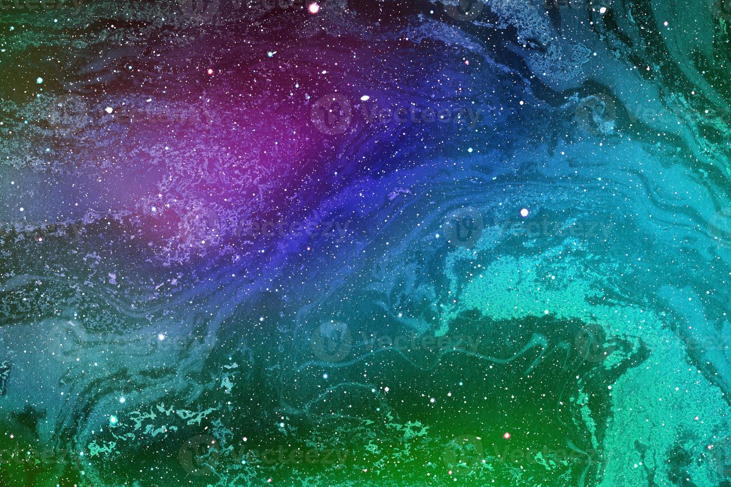 bakgrund av abstrakta galaxer med stjärnor och planeter med färgglada himmelsmotiv av universums nattljusutrymme foto