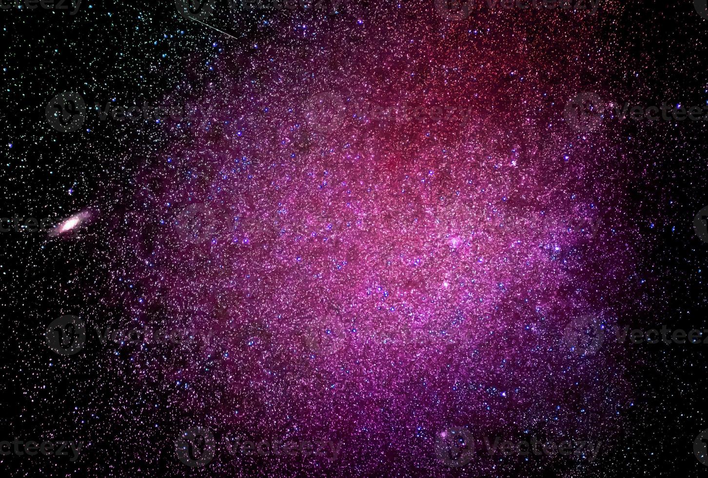 bakgrund av abstrakta galaxer med stjärnor och planeter med rosa stjärna utrymme motiv av nattljus universum foto