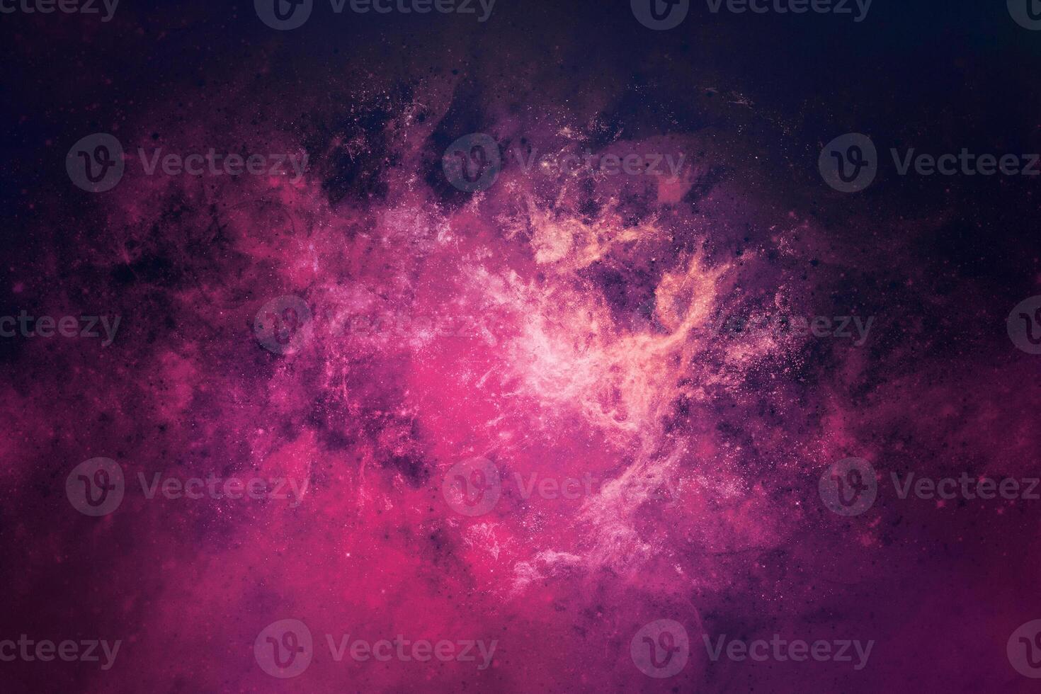 bakgrunden av abstrakta galaxer med stjärnor och planeter i mörkfärgade nyanser av rosa rymduniversums nattljus foto