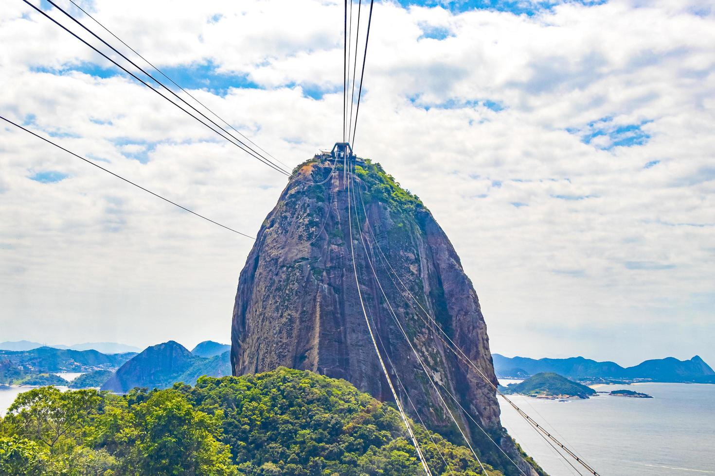 sugarloaf berget pao de acucar panorama rio de janeiro Brasilien. foto