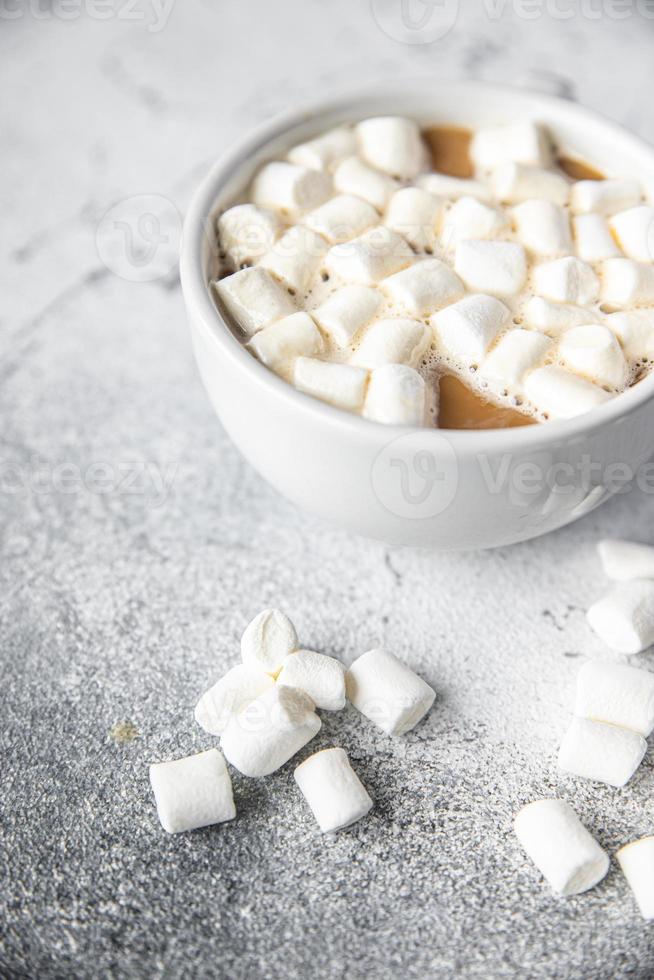 varm choklad marshmallow kakao eller kaffe varm dryck foto