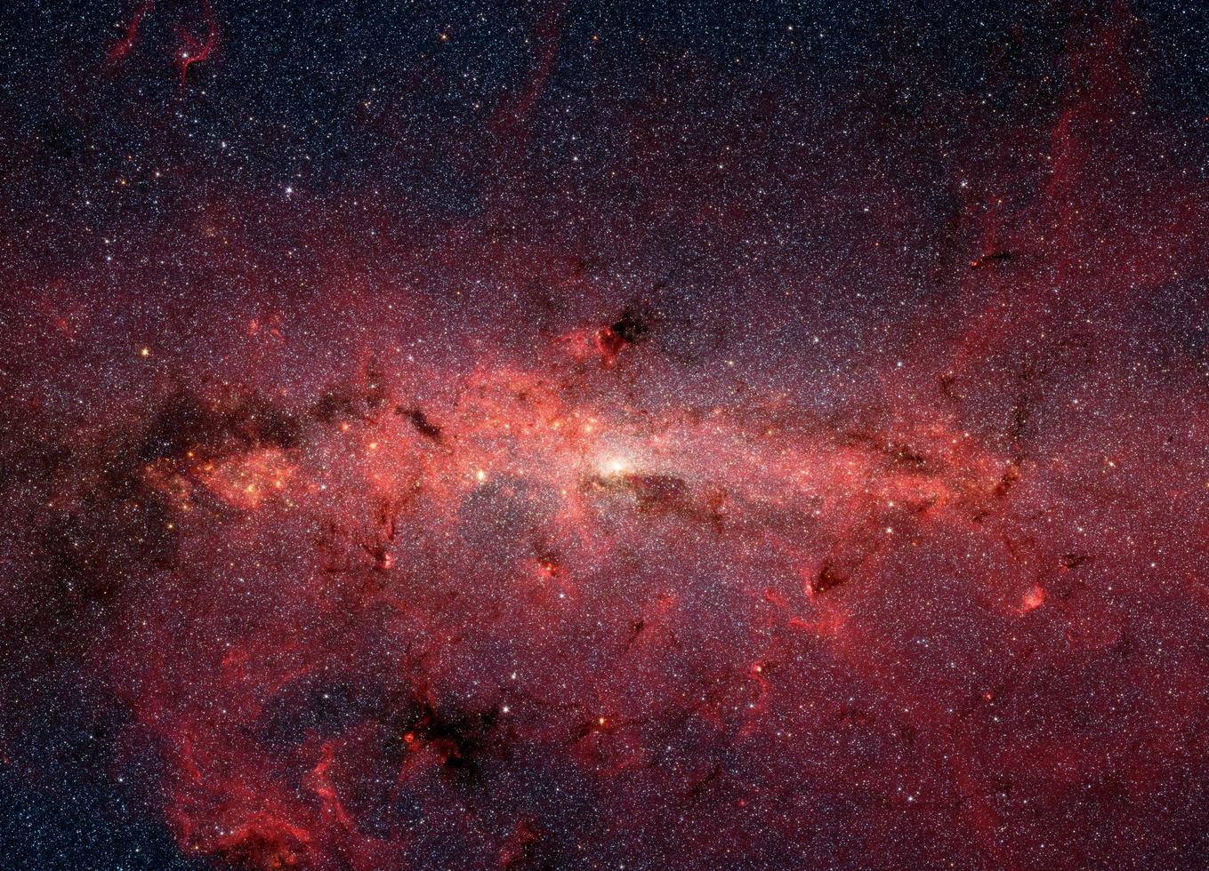 en kittel av stjärnor i galaxens centrum foto